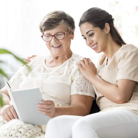 Caregiver Reading with Client